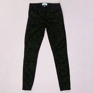 Paige Pants Womens 26 Velvet Verdugo Honeycomb Ultra Skinny Black
